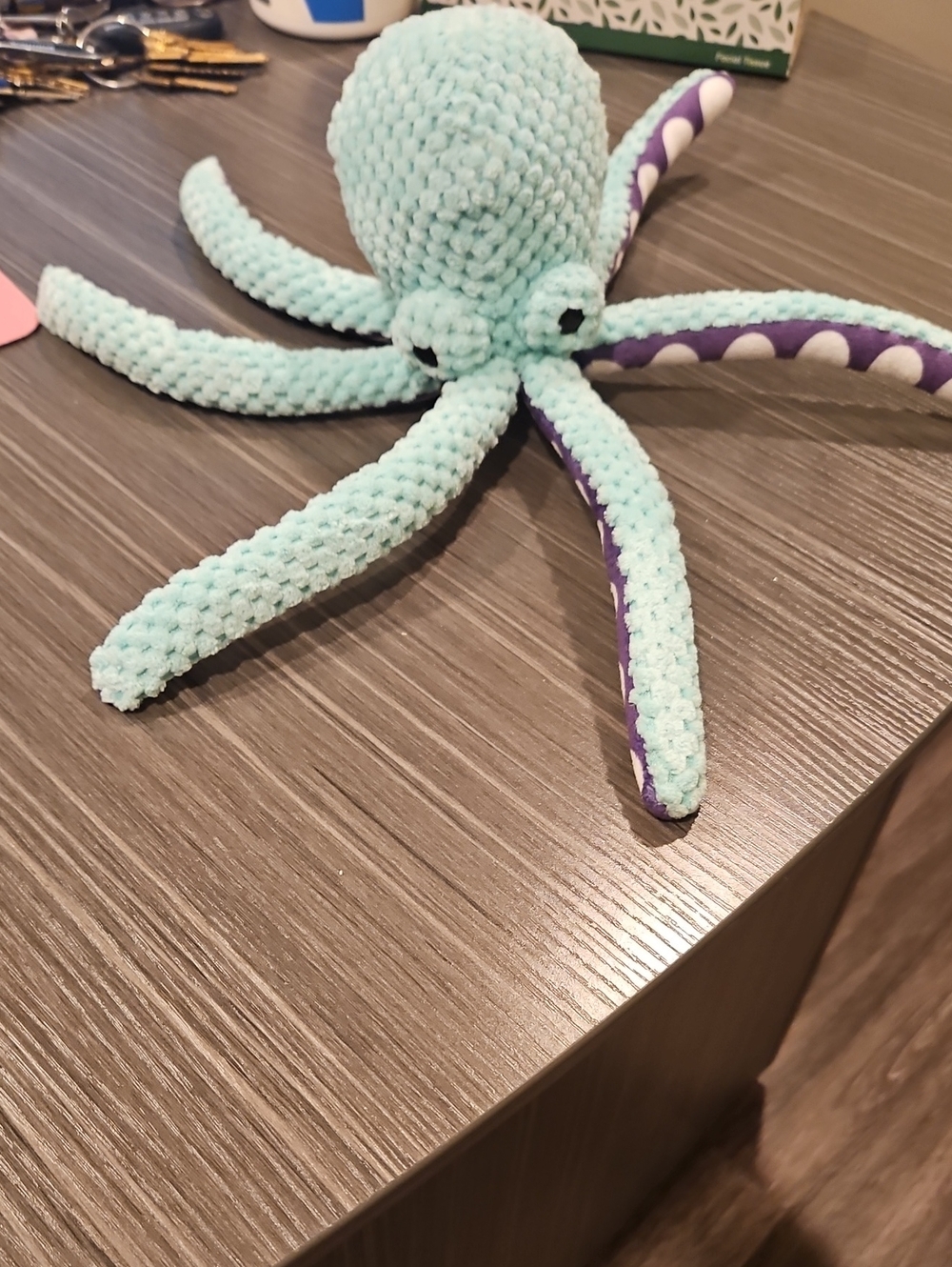 Plush Octopus Squeaky Toy